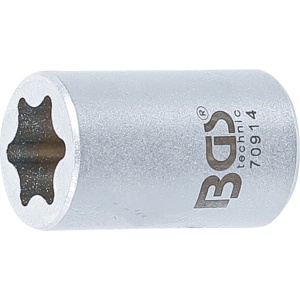Cap cheie tubulara speciala, Profil E, 6,3 mm (1/4"), E12, pentru macara de geam BMW, BGS 70914 - Img 1