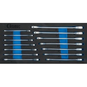 Cheie fixa cu clichet inelar cu inserție de spumă 1/3, 14 bucăți, 6-19 mm, Condor 7314