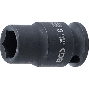 Cheie tubulară de impact, 6 colțuri, 6,3 mm (1/4"), 8 mm, B-7288 - Img 1