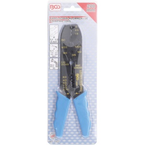 Cleste de sertizat papuci, taiat si dezizolar cabluri electrice, 200mm, BGS 1422 - Img 4