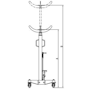 Cric pentru autotirisme si autoutilitare, sarcina max. 1500 Kg, Big Red TEL15011 - Img 4