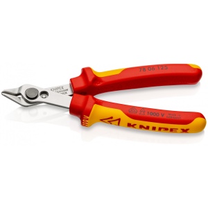 Electronic Super Knips® VDE Sfic de precizie Ø 0,2 – 1,6 mm, manere multicomponent, testate VDE, lungime 125 mm, Knipex 7806125 - Img 1