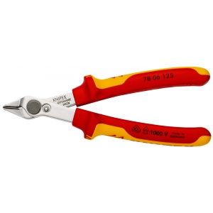 Electronic Super Knips® VDE Sfic de precizie Ø 0,2 – 1,6 mm, manere multicomponent, testate VDE, lungime 125 mm, Knipex 7806125 - Img 3