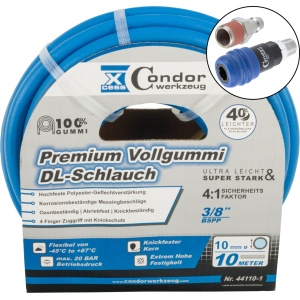 Furtun DL ø10mmx10m, cauciuc solid de ultimă generație, cuplare în 2 trepte, Condor 44110-3