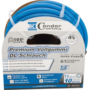 Furtun DL ø13mmx10m, cauciuc solid high-end, fără cuplare, Condor 44210-1 - Img 1