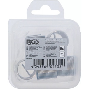 Insertii Helicoil pentru reparatii filete M20x1.5, 5 piese, BGS 9434-1 - Img 2