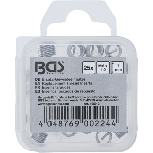 Insertii Helicoil pentru reparatii filete M6x1.0, 25 piese, BGS 1959-2 - Img 2