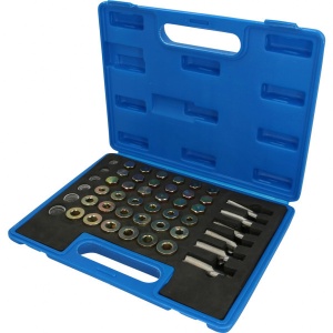 Kit de reparatii pentru filetul dopului de scurgere a uleiului, 114 buc, Brilliant Tools BT711300