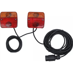 Lampi remorca cu suport magnetic | 2 piese, BGS DIY 80960 - Img 2