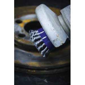 Perie de sarma rotativa pentru flex,diametru 65mm, filet interior 14x2.0, BGS 3980 - Img 2