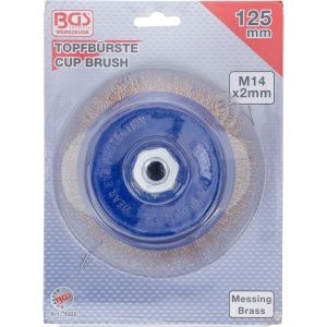 Perie de sarma rotunda M14x2, Ø 125, de bronz, BGS 3988 - Img 4