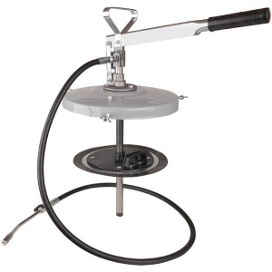 Pompa de gresat cu actionare manuala pentru galeata de vaselina, diametru c310mm, diametru disc 270mm, furtun de gresat 1.5m, lungime tija pompa 470mm, Apac 1790A