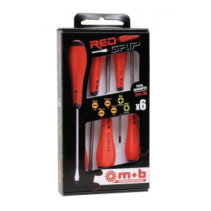 Set 6 surubelnite cu maner bimaterial in cutie decupata, Mob&Ius 9129001101