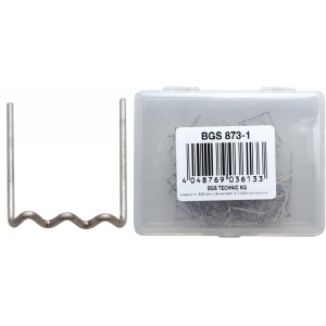 Set agrafe pentru reparatii piese din plastic Tip-U, grosime fir Ø 0.6 mm, 100 piese, BGS 873-1