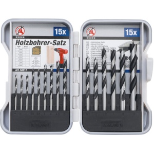 Set burghie pentru lemn 3 - 10 mm, 15 piese, BGS DIY 50817 - Img 1