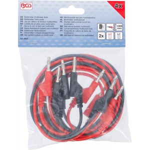 Set cabluri testare 4 mm pentru multimetru, lungime 1 m, 4 piese, BGS 8937 - Img 4