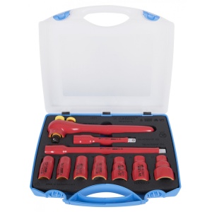 Set capete chei tubulare izolate la 1000 V, in cutie de plastic, Unior 621646