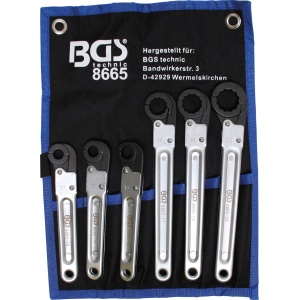 Set chei cu clichet pentru conducte | 6 piese, BGS 8665