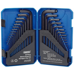Set chei Imbus Metric si Imperial model lung hexagonal, 30 piese, Draper 33894