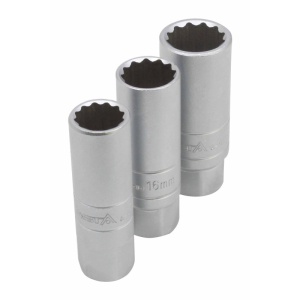 Set chei pentru bujii in 12 colturi, 14 - 16 - 18 mm cu antrenare 10 mm (3/8")mm, 3 piese Asta A-3SP38 - Img 5