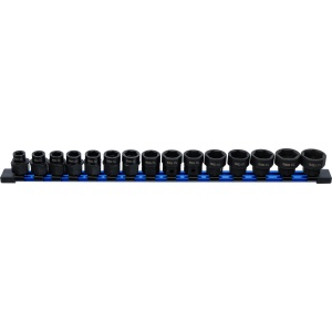 Set chei tubulare de impact 6 colțuri extra plate 10 - 24 mm, antrenare 1/2", 15 piese, BGS 74700