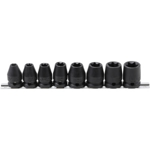 Set chei tubulare de impact Profil E , E10 - E24, antrenare 1/2", 8 piese, BGS 9779