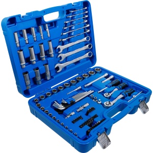 Set chei tubulare hexagonale, acționare 1/4" / 3/8", 92 piese, BGS 74701 - Img 2