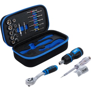 Set chei tubulare si biti, actionare 6,3 mm (1/4"),| 26 piese, BGS 2098 - Img 5