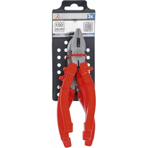 Set clesti combinati cu manere acoperite cu mansoane de plastic, lungime 150 mm, 3 piese, BGS DIY 70054 - Img 4