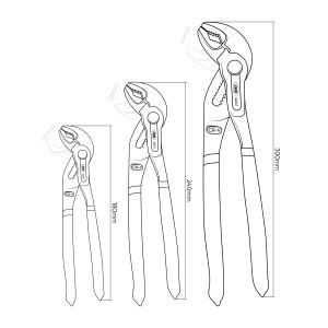 Set clesti tip papagal, lungime 180mm, 240mm, 300mm, 3 piese, JBM 53483 - Img 5