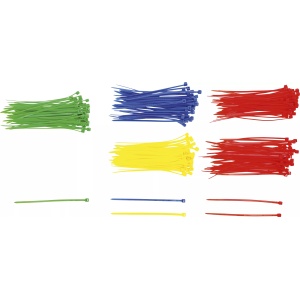 Set coliere colorate pentru cabluri, 2,4 x 100 mm 200 piese, BGS DIY 80875 - Img 2