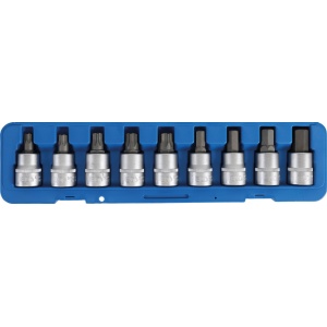 Set cu biti Imbus si Torx, lungime 85mm, antrenare cu tubulara 3/4”, 9 piese, BGS 5189