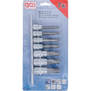 Set cu biti Ribe M6-M14, antrenare cu tubulara 3/8"+1/2", 7 piese, BGS 5185 - Img 3