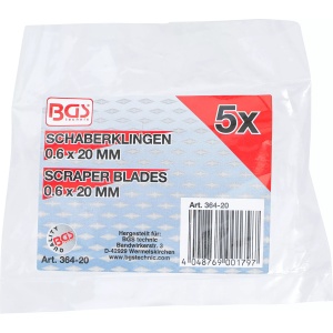 Set de lame pentru cutter de razuit BGS 364, 0.6 x 20 mm, 5 piese, BGS 364-20 - Img 4