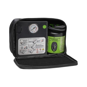Set de reparatie pentru anvelope, solutie + compresor de aer la 12V, JBM 54760 - Img 3