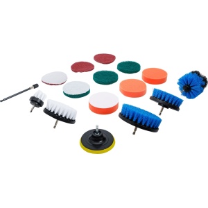 Set discuri şlefuire/polizare şi perii pentru maşini de găurit, 16 piese, BGS 74367 - Img 2