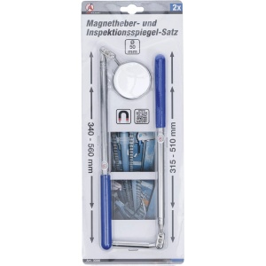 Set dispozitiv magnetic de ridicat si oglinda de inspectie, 2 piese, BGS DIY 3086 - Img 5