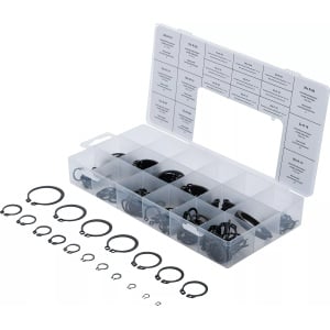 Set inele de siguranţa de exterior, Ø 3 - 32 mm, 300 piese, BGS 8046