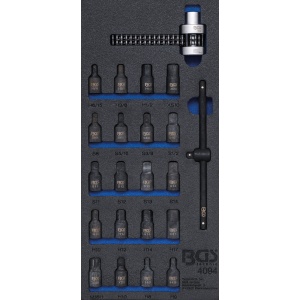 Set patrate de baie pentru schimb de ulei + cheie filtru ulei, 60-115mm, 22 piese, BGS 4094