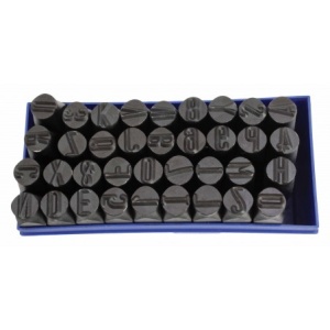 Set poansoane numere și litere 10mm x 36 buc, Satra S-10NA36 - Img 3
