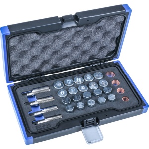 Set reparaţie pentru filet baie scurgere ulei M10/12/14/16 x1,5, 64 buc, Condor 5368