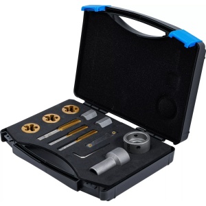 Set reparatii filete pentru prezoane si piulite de roti, M12x1.25 - M12x1.5 - M14x1.5, 12 piese, BGS 1988 - Img 2