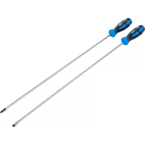 Set şurubelniţe extra lungi cu varf drept SL 6 mm si in cruce PH 2, BGS 74538 - Img 1