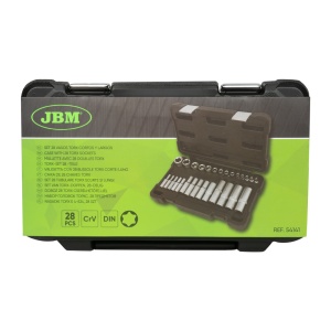 Set tubulare E-type scurte si lungi E4 - E24, 28 piese, JBM 54141 - Img 5