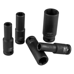 Set tubulare lungi de impact 10 - 24 mm, profil hexagon, antrenare 1/2", 11 piese, JBM 52342 - Img 3