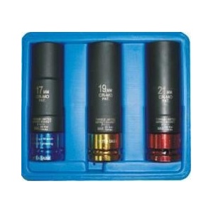 Set tubulare pentru jante de aliaj, antrenare 1/2", 17-19-21 mm, Garage Meister GM6288K