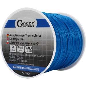 Sfoara pentru taiat silicon de parbriz, lungime 50 m, Condor 5921