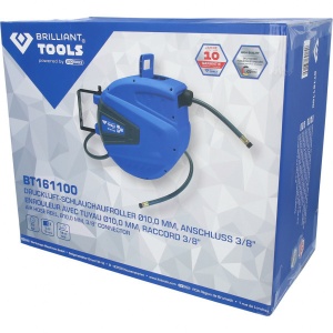 Tambur automat pentru rularea furtunurilor de aer comprimat, Ø 10 mm x 15 m, Brilliant Tools BT161100 - Img 5