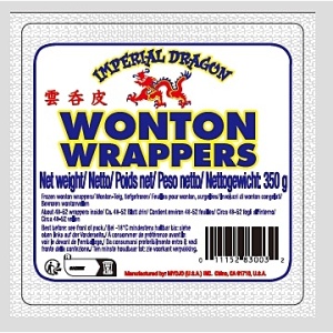 IMPERIAL DRAGON WONTON WRAPPERS 12/350G