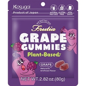 KASUGAI FRUTIA GRAPE GUMMY (PLANT-BASED) 6/8/80G